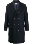 Brunello Cucinelli Long Boxy Fit Coat - Blue