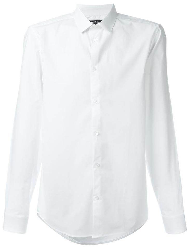 Kenzo Cutaway Collar Shirt, Men's, Size: 40, White, Cotton/spandex/elastane