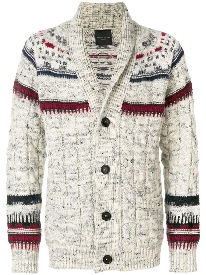 Roberto Collina Contrasting Knit Cardigan - Multicolour