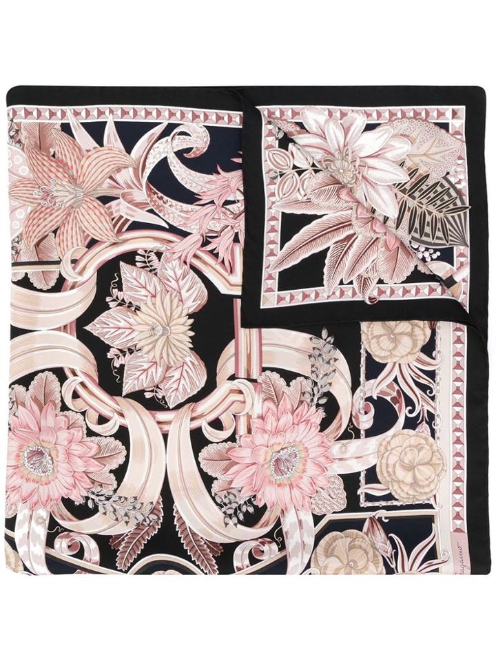Salvatore Ferragamo Valzer Print Scarf - Black
