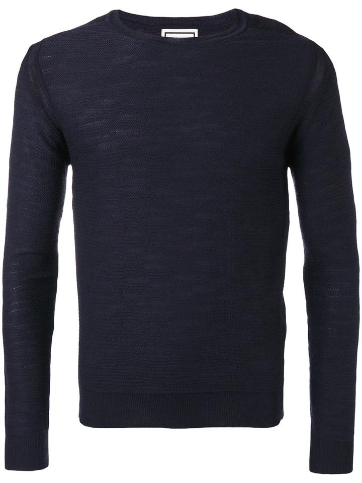 Wooyoungmi - Crew Neck Jumper - Men - Wool - 52, Blue, Wool