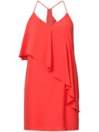 Amanda Uprichard Asymmetrical Ruffle Top Dress - Red