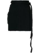 Comme Des Garçons Pre-owned 1994 Wrapped Knitted Skirt - Black