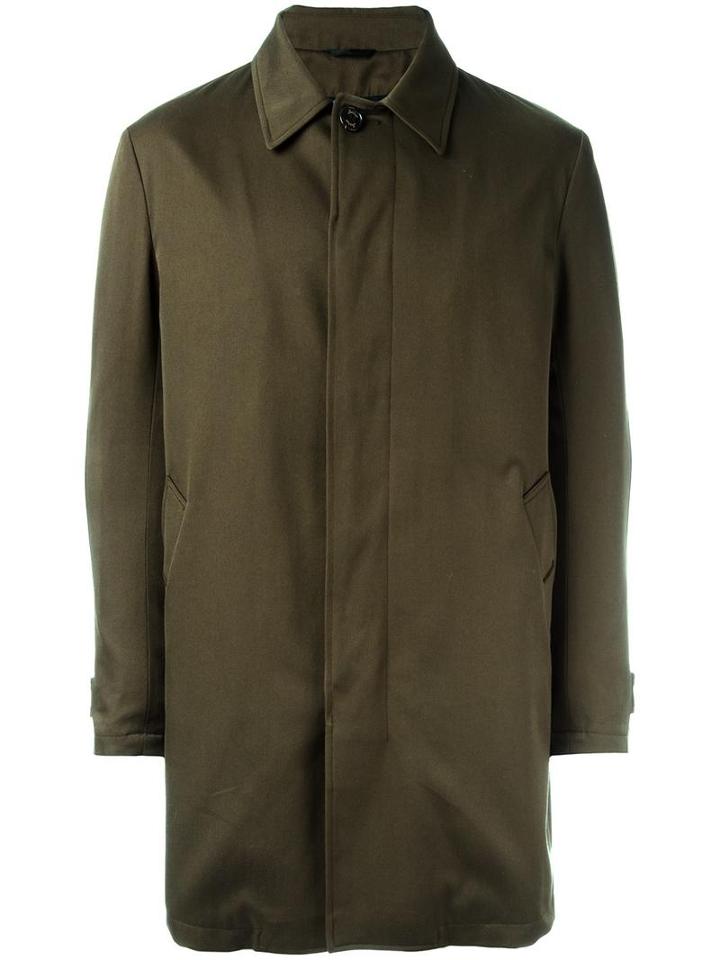 Sealup Concealed Fastening Coat, Men's, Size: 50, Green, Cotton/wool