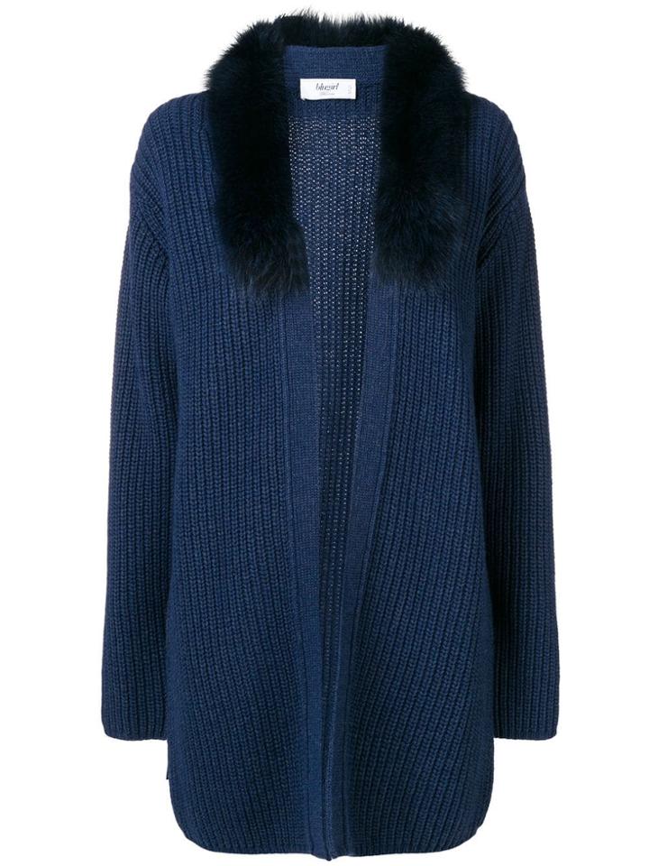 Blugirl Fox Fur-trimmed Cardigan - Blue