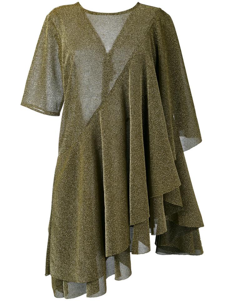 Robert Wun - Asymmetric Long Top - Women - Polyester - 8, Grey, Polyester
