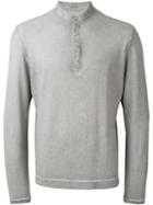 Massimo Alba Henley T-shirt, Men's, Size: S, Grey, Cotton