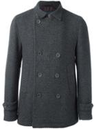 Herno Double Breasted Coat, Men's, Size: 50, Grey, Polyester/virgin Wool/polyamide/other Fibers