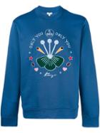Kenzo 'semi Flower' Sweatshirt, Men's, Size: Large, Blue, Cotton/polyester