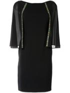 Han Ahn Soon Draped Sleeve Short Dress - Black