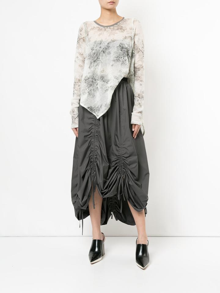 Taylor Floral Print Knit Jumper - White