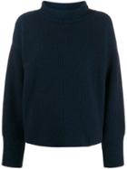 Maison Kitsuné Knit Roll Neck Jumper - Blue