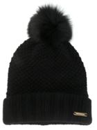 Burberry Fox Fur Pom-pom Beanie - Black