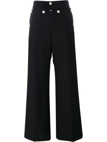 Hyke Contrast Button Palazzo Trousers