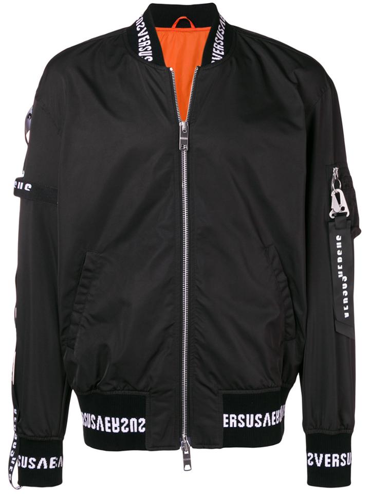 Versus Logo Print Bomber Jacket - Unavailable
