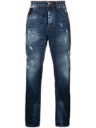 John Richmond Rear Print Jeans - Blue