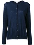 P.a.r.o.s.h. Round Neck Cardigan, Women's, Size: Large, Blue, Cashmere