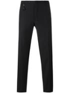 Incotex Belt Loop Tassel Trousers, Men's, Size: 52, Black, Wool