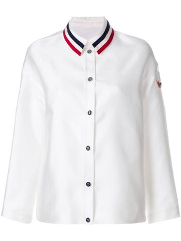 Moncler Gamme Rouge Stripe Detail Collar Jacket - White