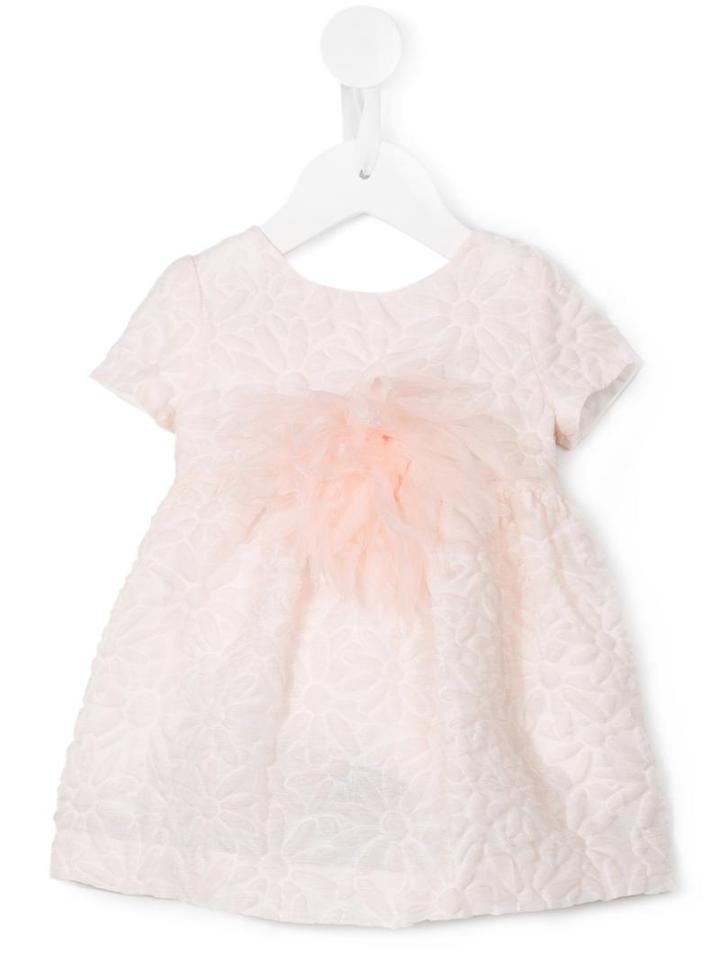 I Pinco Pallino - Pompom Detail Dress - Kids - Silk/cotton/linen/flax/polyester - 18 Mth, Toddler Girl's, Pink/purple