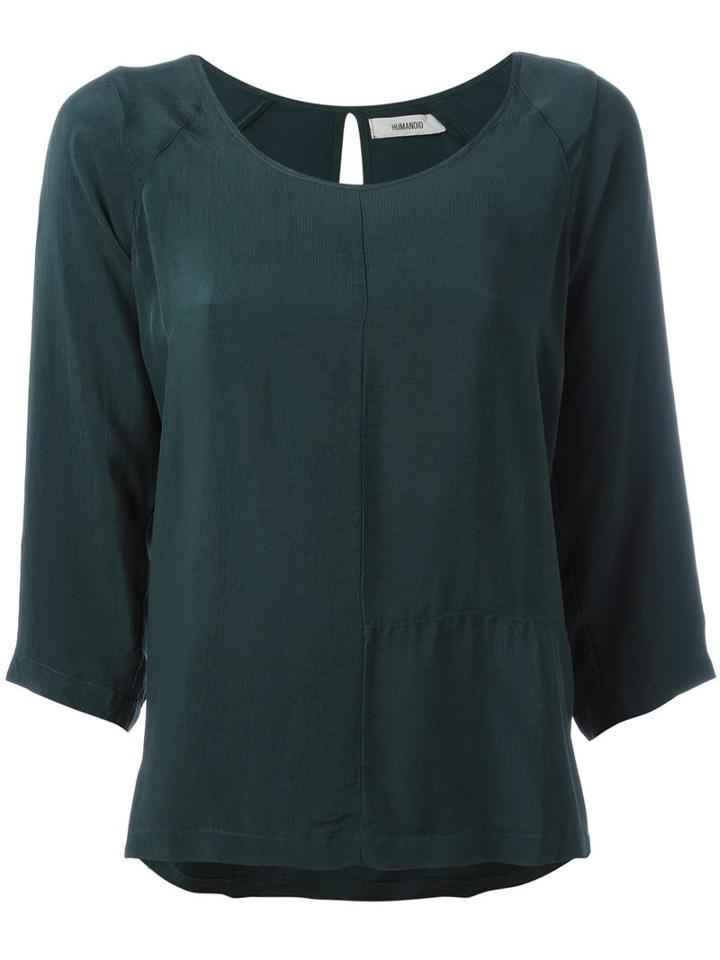Humanoid Raglan Sleeve Blouse, Women's, Size: Xl, Green, Cupro/viscose