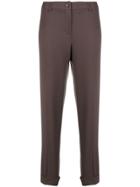 Fabiana Filippi Cropped Fitted Trousers - Pink & Purple