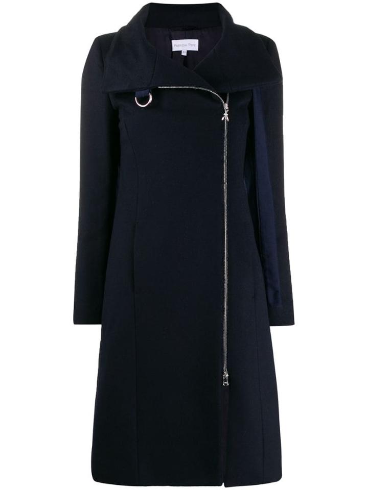 Patrizia Pepe D-ring Detail Fitted Coat - Blue