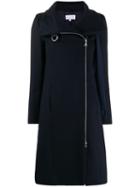 Patrizia Pepe D-ring Detail Fitted Coat - Blue