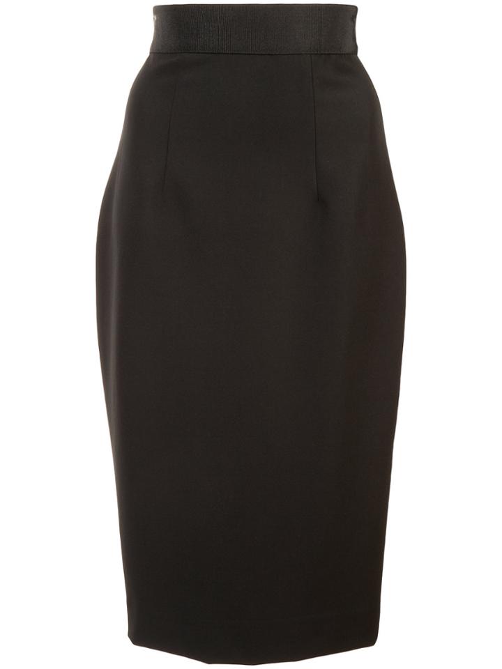 Milly High-waisted Pencil Skirt - Black
