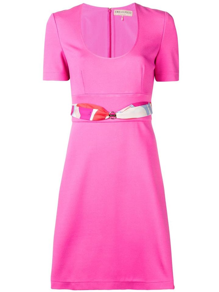 Emilio Pucci Belted T-shirt Dress - Pink