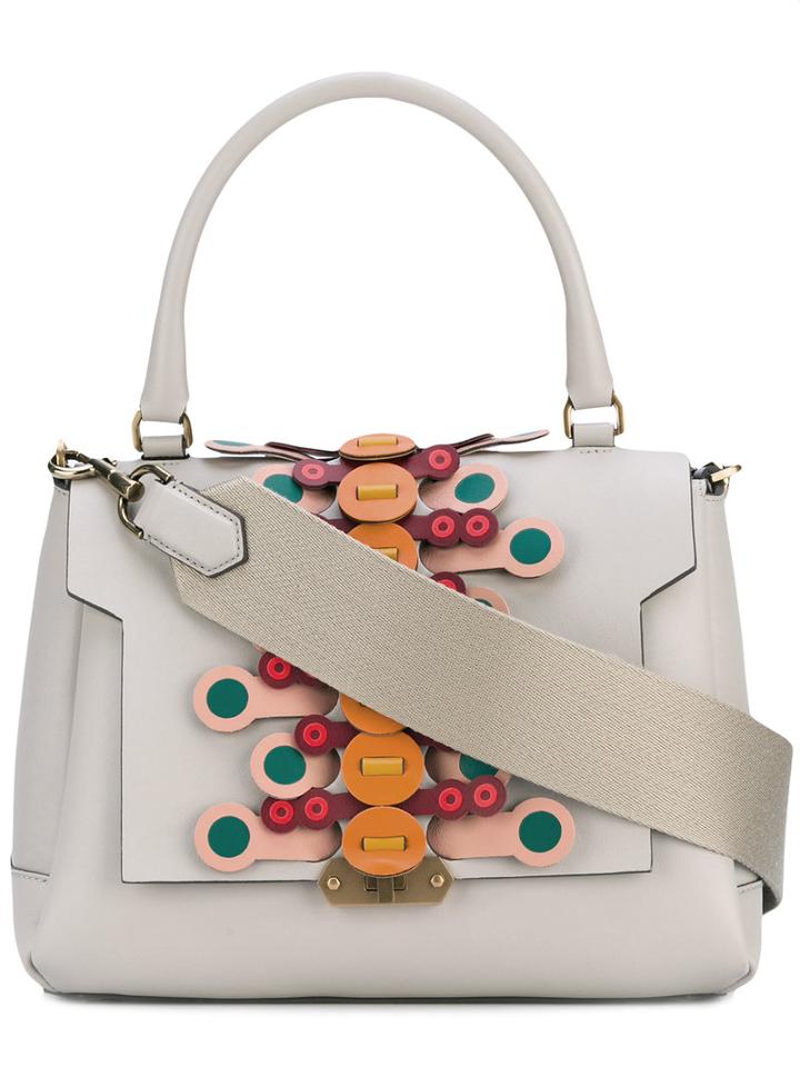 Anya Hindmarch - Bathurst Small Flip Satchel - Women - Leather - One Size, Grey, Leather