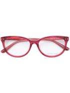 Bottega Veneta Eyewear Round Frame Glasses - Red