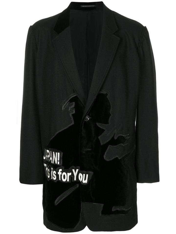 Yohji Yamamoto Samurai Print Blazer - Black