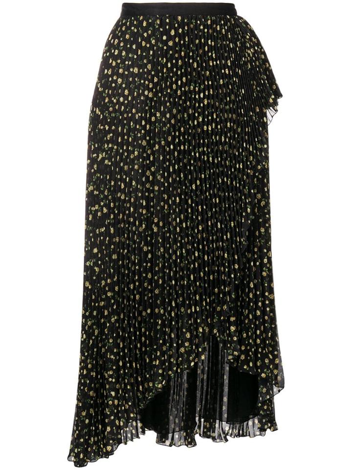 Philosophy Di Lorenzo Serafini Floral Pleated Skirt - Black
