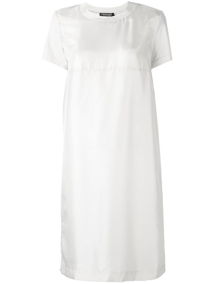 Twin-set - Long T-shirt - Women - Silk/cotton - Xxl, Nude/neutrals, Silk/cotton