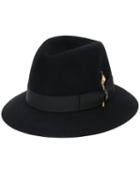 Borsalino Gold Leaf Hat - Black