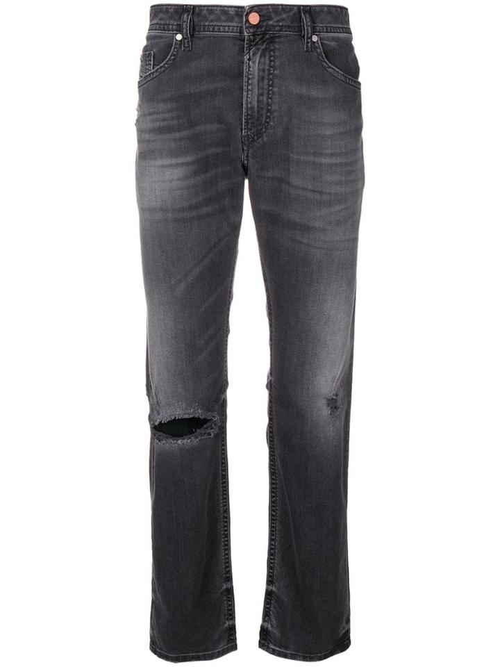 Diesel Ripped Slim-fit Jeans - Grey