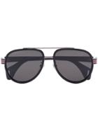 Gucci Eyewear Black Tinted Lens Aviator Sunglasses