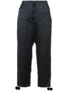 Figue Fiore Polka-dot Cropped Trousers - Black