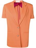 Sara Battaglia Short Sleeved Blazer - Orange