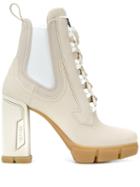 Prada Logo Patch Boots - Neutrals