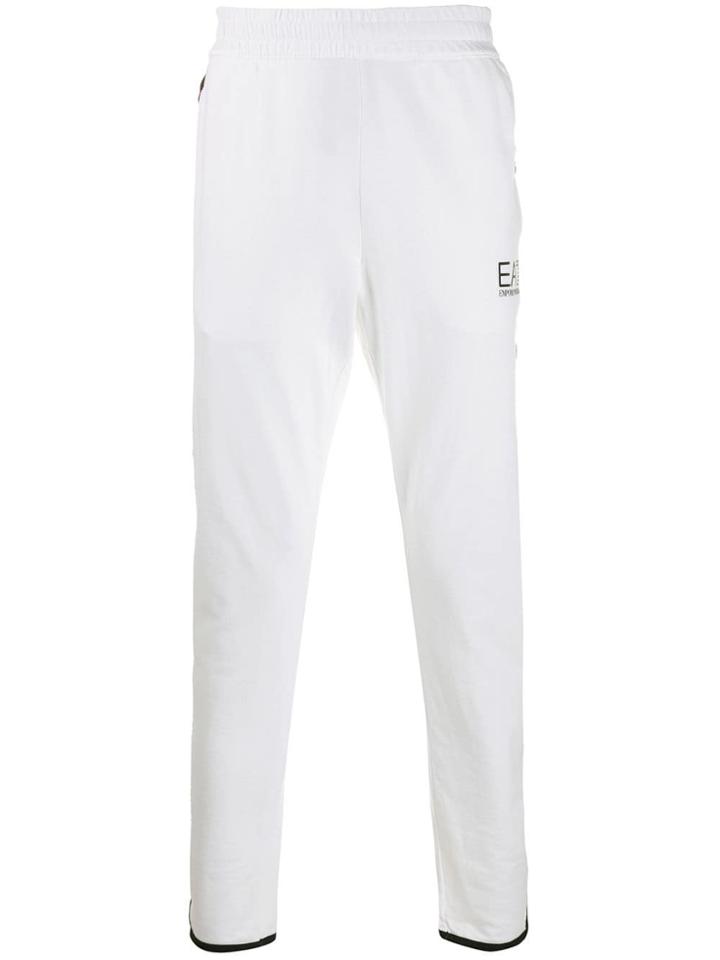 Ea7 Emporio Armani Side Stripe Track Pants - White