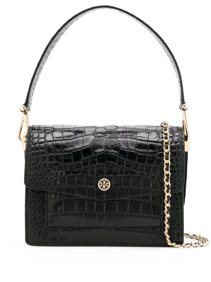 Tory Burch Croc-effect Tote - Black