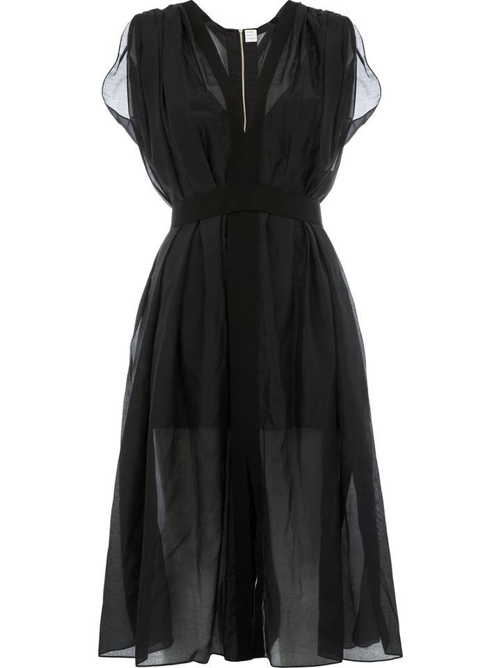 Maison Rabih Kayrouz - Flared Dress - Women - Silk/cotton/viscose - 38, Women's, Black, Silk/cotton/viscose