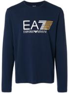 Ea7 Emporio Armani Logo Print Sweatshirt - Blue