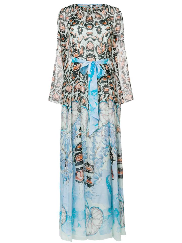 Temperley London Printed Bow Dress - Blue