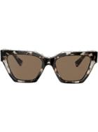 Valentino Eyewear Micro-studded Square Sunglasses - Brown