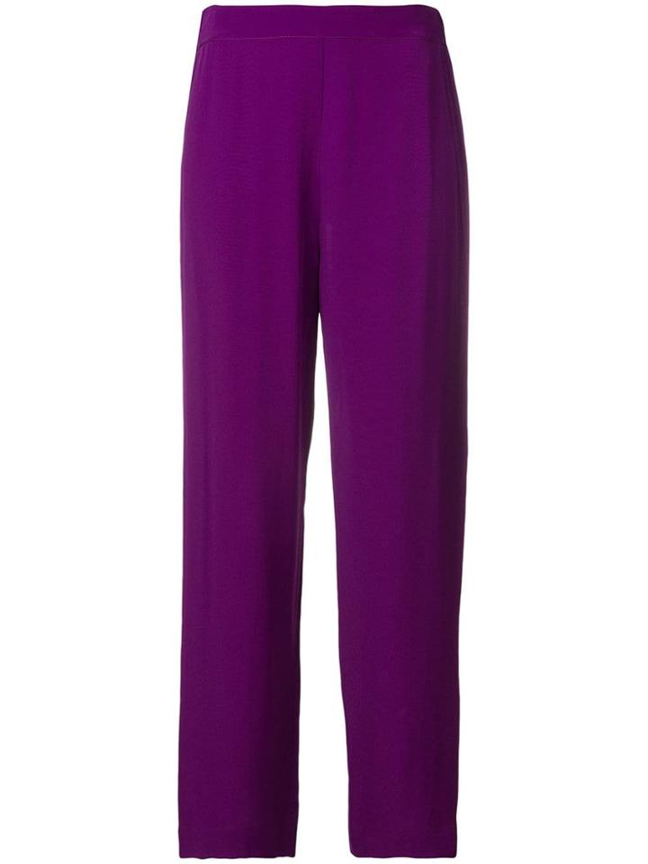Erika Cavallini Straight Leg Trousers - Purple