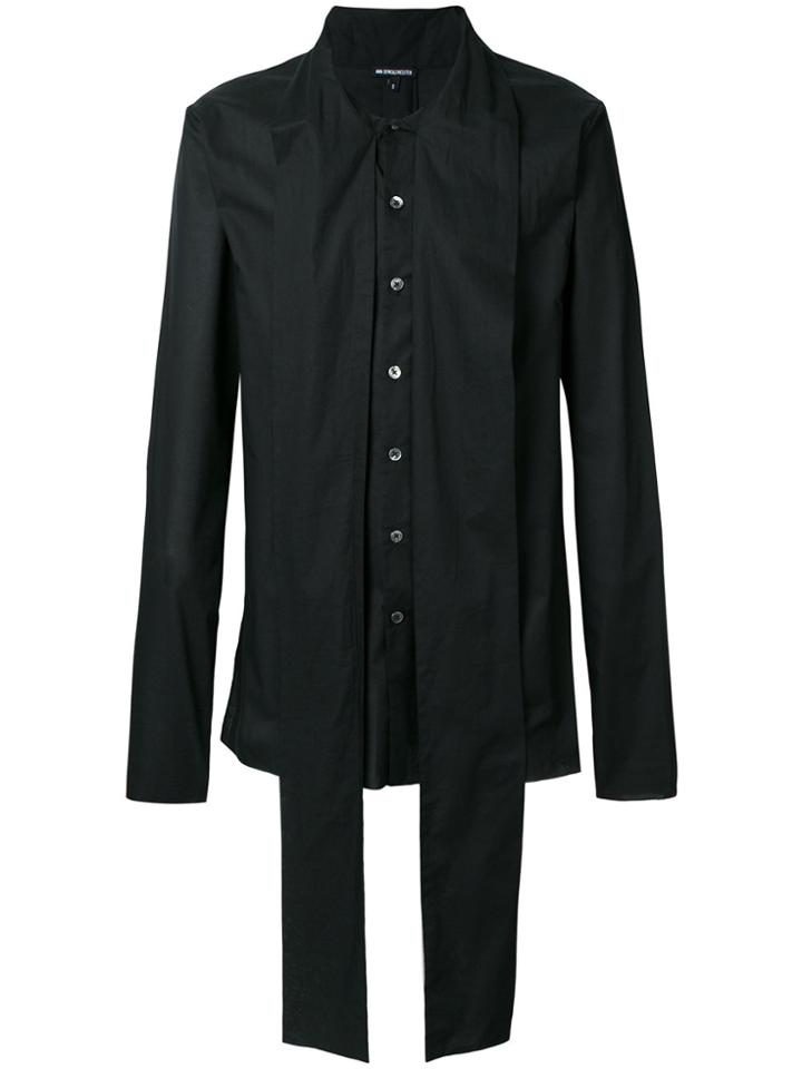 Ann Demeulemeester Blanche Oversized Collar Shirt - Black
