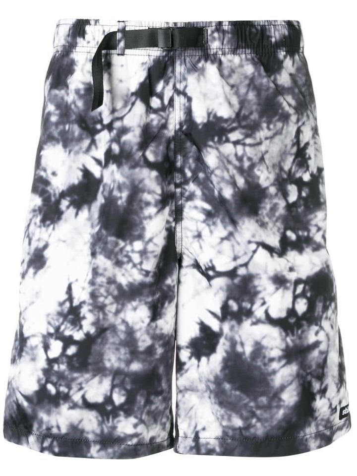 Stussy Tie-dye Print Shorts - Black